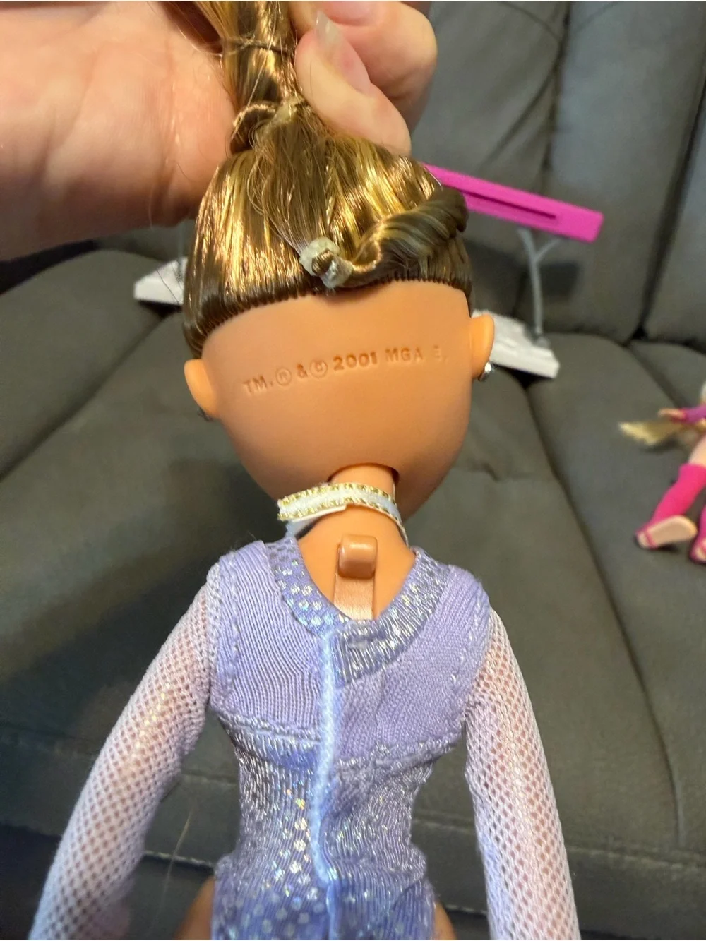 Set of Two Fashion Dolls in Purple and Pink Activewear